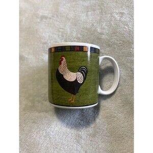 Vintage chicken coffee mug tea cup Brandon house Warren Kimble Indonesia